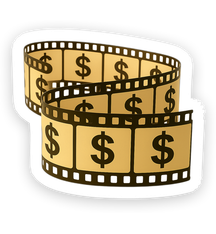 Film Frames with dollar signs